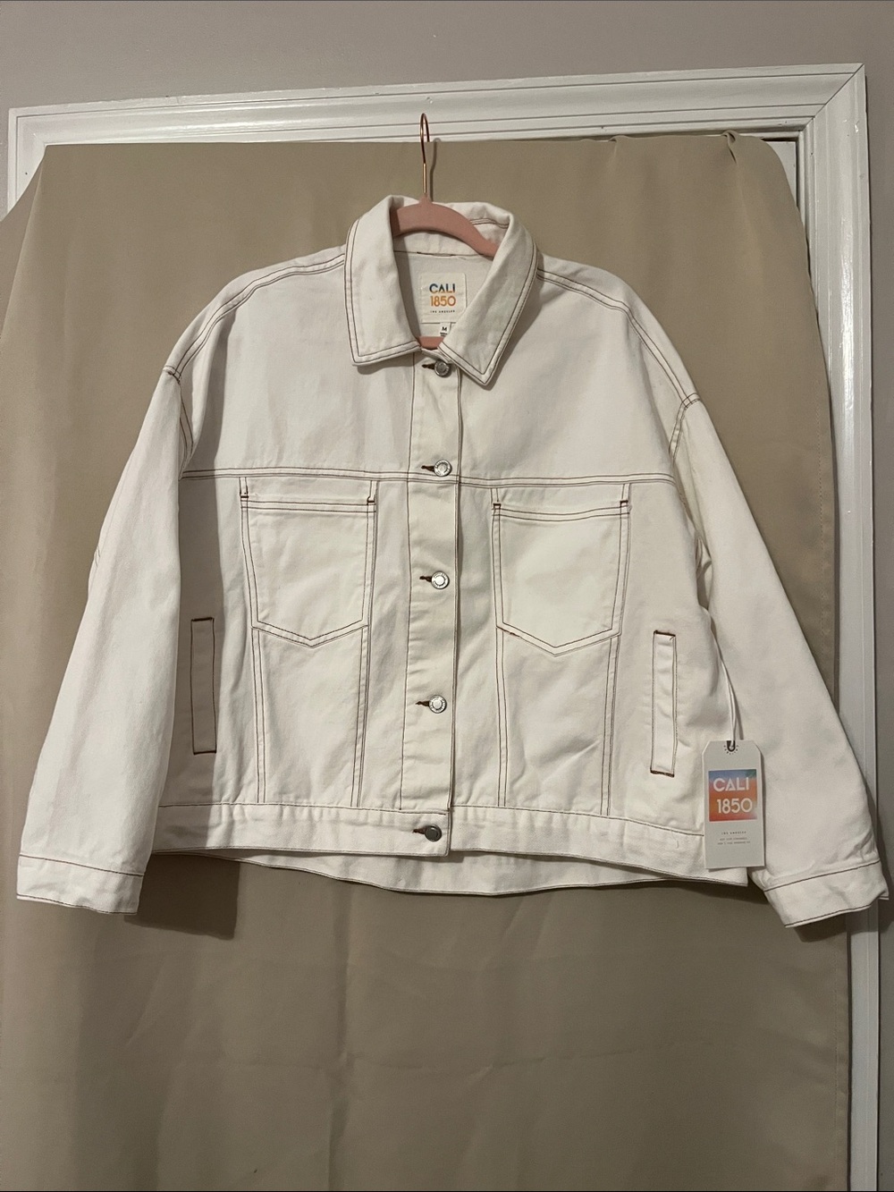 CALI 1850 Women's Off-White Denim Jacket